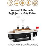 Gemi Tasarımlı Işıklı Aroma Terapi & Hava Nemlendirici Buhar Etkisiyle Ferahlık ve Şıklık Bir Arada - Açık Kahverengi