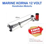 Gemi-Tır Kornası Marine Korna 12Volt Nikelaj