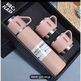 Gemicioğlu Mağaza Gemicioğlu Mağazadan Taşınabilir Bardaklı Termos Vacuumm - Pembe - 520 ml