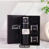 Gemicioğlu Mağazadan Spor Yürüyüş Piknik Için 0.5 L Bardaklı Termos Vacuum - Matte Black Pebble