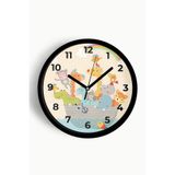 Gemideki Sevimli Hayvanlar Modern Tasarım Çocuk Odası Duvar Saati - 25cm - Önü Camlı Siyah Kasa, JH0853S25SKP