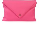 Gemma Zarf Kapaklı Clutch Çanta - Fuşya