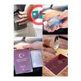 Gempo 12 Parça Set 6 Adet Şeffaf Premium Su Geçirmez Pasaport Kılıfı 6 Adet Kimlik Kredi Kartı Koruyucu