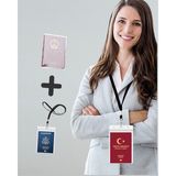 Gempo 2’li Seyahat Seti Şeffaf Pasaport Kılıfı + Kayıp Önleyici Askılı Pasaportluk Biletlik Üniversal - Buzlu Şeffaf