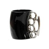 Gemril Muştalı 3D Mug Siyah Muşta Tutacaklı Bardak Hediyelik Kupa Kahve Fincanı Boks Bardak Siyah