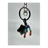 Gemsartdeco Obsidyen Doğaltaş Güç Anahtarliği Charm Yildiz
