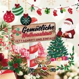Gemütliches Weihnachts-Malbuch: Fettschrift und einfaches Design, gemütlicher und kuscheliger Spaß mit Schneemännern, Weihnachtsbäumen, Nussknackern und mehr
