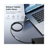 Gen2 100 W Thunderbolt 3 Type-C To Type-C Örgülü Uzatma Kablosu 50 cm - 1 GB - 00-Siyah - Beyaz - Option-1