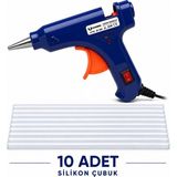 Genaric 20W Silikon Tabancası Sıcak Mum Silikon Yapıştırma Tabancası Hobi Tamir El Sanatı + 10 Adet 30 cm Hediye Silikon Çubuk