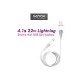 Genax Ultra Hızlı iPhone Lightning Şarj Kablosu 2M Kırılmaz Yapı - Beyaz, 129GNX158