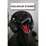 Genç 3D Ejderha Tasarımlı Kulaklık Standı Dragon Headphone Holder Oyuncu Masası Aksesuarı ve Kulaklık Tutucu