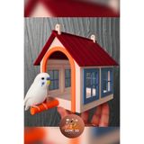 Genç 3D Kuş Yuvası ve Yemliği – Bahçe ve Balkon İçin Dekoratif Kuş Besleme Evi !!!! ORJİNAL BOYUTT