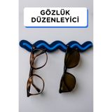 Genç 3D Modern Dalgalı Gözlük Askısı | Duvara Monte Gözlük Standı | Şık Gözlük Organizeri