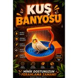 Genç 3D Otomatik Kuş Banyosu ve Duşu – USB Güçlü, Açma Kapama Butonlu, Devridaimli Su Akışlı | Muhabbet Kuşu & Sultan Papağanı | Halka Oyuncak Hediyeli
