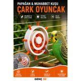 Genç 3D Papağan & Muhabbet Kuşu Çark Oyuncak 3D Baskı Kafes İçi Dönen Aktivite & Zeka Oyuncağı