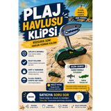 Genç 3D Plaj Havlusu Klipsi - Rüzgar Önleyici Güçlü Havlu Kıskacı ve Mandalı - Balkon, Bahçe ve Deniz Kenarı Havlu - Gri
