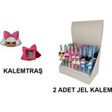 GENC DIJITAL BASKI 2 Adet Lol Bebek Imojili Jel Tükenmez Kalem ve Kalemtraş