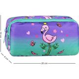 Genç Dijital Baskı Genc Dıjıtal Baskı Lisanslı Flamingo Çift Gözlü Kalemlik Çantası