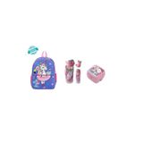 Genç Dijital Baskı Genc Dıjıtal Baskı Unicorn Ve Flamingo Desenli Anaokulu Kreş Sırt Çantası Seti (3 Parça)