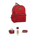 GENC DIJITAL BASKI Harry Potter Sırt Çantası, 4 Parça Set, Kırmızı