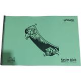 GENC DIJITAL BASKI Plastik Islanmaz Yırtılmaz Kapak 15 Yaprak Resim Defteri 35X50 - Pastel Yeşil
