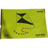 GENC DIJITAL BASKI Plastik Islanmaz Yırtılmaz Kapak 15 Yaprak Resim Defteri 35X50 - Sarı