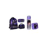 GENC DIJITAL BASKI Wednesday Okul Çantası Nightshades & Ravens ( 5 Parça Set)