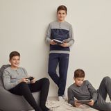 Genç Erkek Pamuklu 3 Adet 2'li Pijama Takımı BB2488