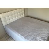 Genç Ev Home Düz Boya Lazer Kapitoneli Çok Amaçlı Pike Tek Kişilik 160 x 220 Gri cm Yatak Örtüsü