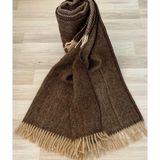 Genç Ev Home Scotch Dizlik - Tv Battaniye 130 x 170 cm Tv, Yün Battaniye - % 100 Saf Yün - Wool - Açık Kahverengi