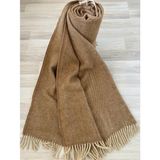 Genç Ev Home Scotch Dizlik - Tv Battaniye 130 x 170 cm Tv, Yün Battaniye - % 100 Saf Yün - Wool - Bej