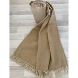 Genç Ev Home Scotch Dizlik - Tv Battaniye 130 x 170 cm Tv, Yün Battaniye - % 100 Saf Yün - Wool - Hardal - Sarı
