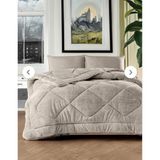Genç Ev Home Welsoft Silikon Yorgan Çift Kişilik (Atık Malzeme Içermez) Yumuşak Bir Dokunuş / Kışlık - Yazlık ve Yatak Örtüsü Bir Arada - 195 x 215 cm - 256 Kahve