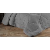 Genç Ev Home Welsoft Silikon Yorgan Tek Kişilik (Atık Malzeme Içermez) Yumuşak Bir Dokunuş / Kışlık - Yazlık ve Yatak Örtüsü Bir Arada - 155 x 215 cm - Gri