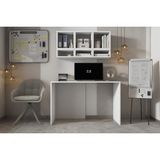 Genç Odası Çalışma Masası - Depolama Alanlı ve Modern Tasarım Ofis Masası PNR-CMS-1040 - Beyaz