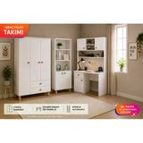 Genç Odası Takımı, 3 Kapılı Dolap, Çalışma Masası, Kitaplık, Beyaz