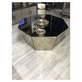 Genç Orta Sehpa Bronz Aynalı 100X100 Yükseklik 45 - Füme