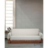 Genç Uludağ Koltuk Örtüsü Kreme Gri Kolları Örten - 180 x 300 cm