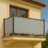 Gencer Home Balkon Perdesi Kuş Gözü Ölçü Seçenekli Düz Koyu Gri