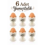 GENCHOME HOMEWARE Yummy Kahvaltı Sofraları İçin Yumurtalık 6 Adet Şık Tasarımlı Yumurta Standı Seti