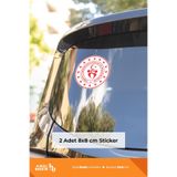 Gençlik ve Spor Bakanlığı Logo Etiket 8 cm 2 Adet | Araç Ön Cam Sticker Cama İçten Yapışır
