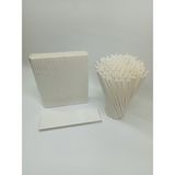 GencPack 6x197 Mm Beyaz Kağıt Pipet 200 Adet
