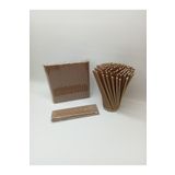GencPack 6x197 Mm Kahverengi Kağıt Pipet 200 Adet