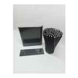 GencPack 6x197 Mm Siyah Kağıt Pipet 200 Adet