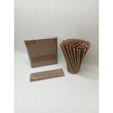 GencPack 8X230 mm Kahverengi Kalın Frozen Kağıt Pipet 200 Adet