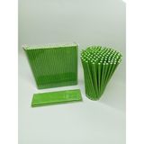 GencPack 8X230 mm Yeşil Kalın Frozen Kağıt Pipet 200 Adet