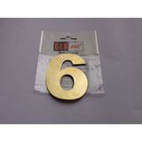 Gendec 8 cm Altın Sarı Paslanmaz Metal No:6 Kapı Numarası ,villa ,birim No