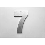 Gendec Kapı Daire Bina Numarası 6 cm No:7 Fırça Desen Paslanmaz Çelik Metal Kendinden Yapışkanlı Numara