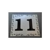 GENDEC Kapı Numarası 10x12 Cm Metalik Gümüş Gri Üzeri Siyah Baskı Kendinden Yapışkanlı No:11