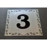 Gendec Kapı Numarası 10x12 Cm Metalik No:3